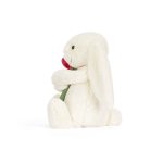 Cream Bunny with Rose