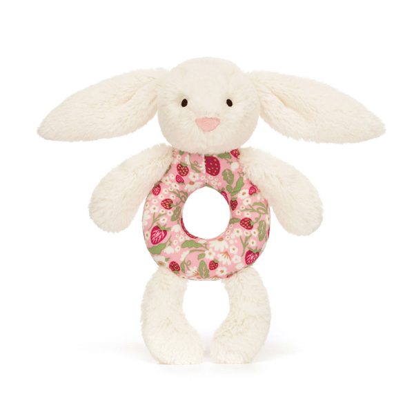 Blossom Cream Bunny 'Berry' Ring Rattle
