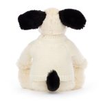 Bashful Black & Cream Puppy with Personalized Cream Jumper