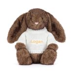Hoppleston Luxe Bunny with Personalized Cream Jumper