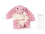 Bashful Tulip Pink Bunny with Personalized Cream Jumper