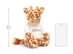 Bashful Giraffe with Personalized Cream Jumper