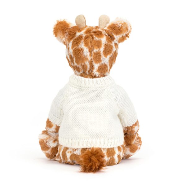 Bashful Giraffe with Personalized Cream Jumper