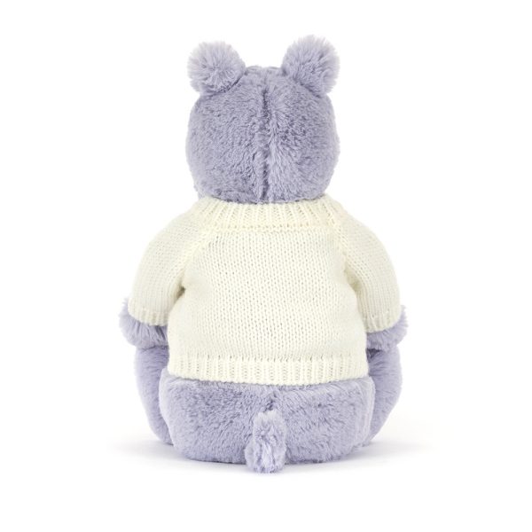 Bashful Hippo with Personalized Cream Jumper