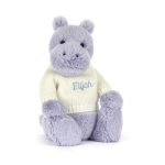 Bashful Hippo with Personalized Cream Jumper