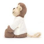 Bashful Monkey with Personalized Cream Jumper