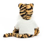 Bashful Tiger with Personalized Cream Jumper