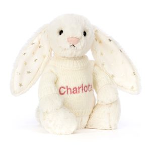 Bashful Twinkle Bunny with Personalized Cream Jumper