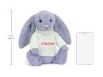 Bashful Viola Bunny with Personalized Cream Jumper