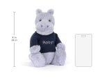 Bashful Hippo with Personalized Navy Jumper