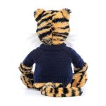 Bashful Tiger with Personalized Navy Jumper