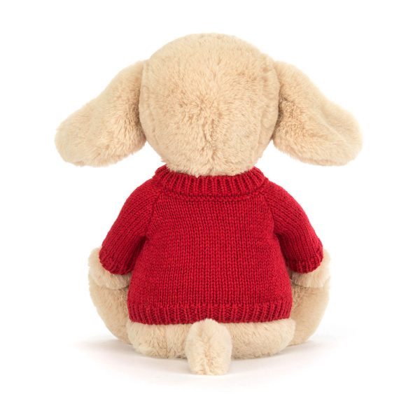 Bashful Luxe Puppy Orlando with Personalized Red Jumper