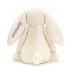 Personalized Bashful Cream Bunny Huge