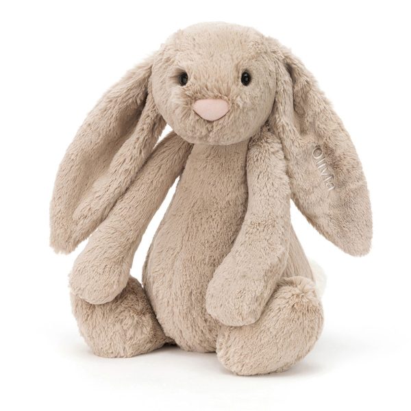 Personalized Bashful Beige Bunny Huge