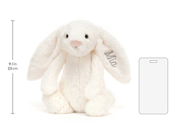 Personalized Bashful Cream Bunny Medium