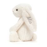 Personalized Bashful Cream Bunny Medium