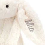 Personalized Bashful Cream Bunny Medium