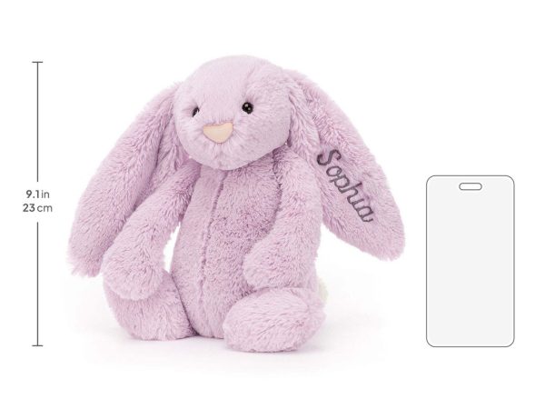 Personalized Bashful Lilac Bunny Medium