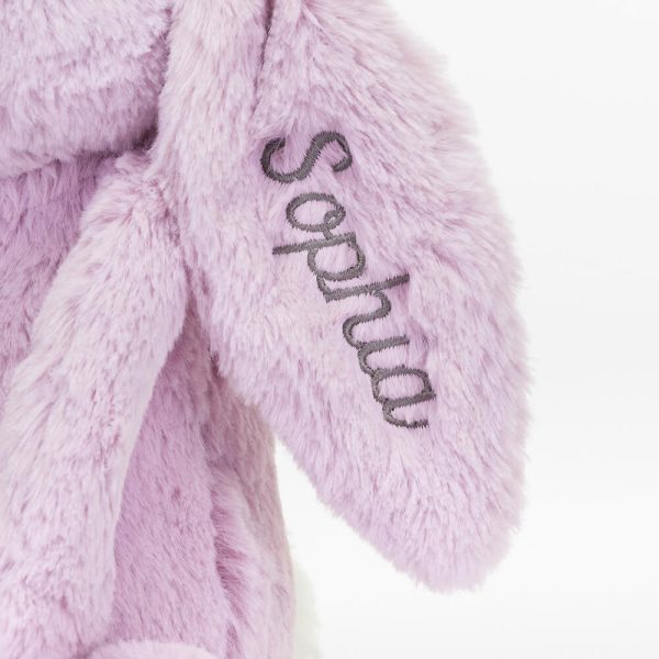 Personalized Bashful Lilac Bunny Medium
