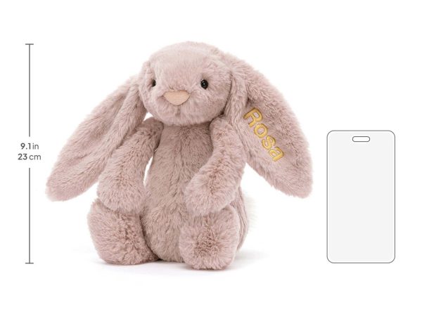 Personalized Bashful Luxe Bunny Rosa Medium