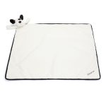 Personalized Bashful Black & Cream Puppy Blankie