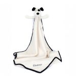 Personalized Bashful Black & Cream Puppy Blankie