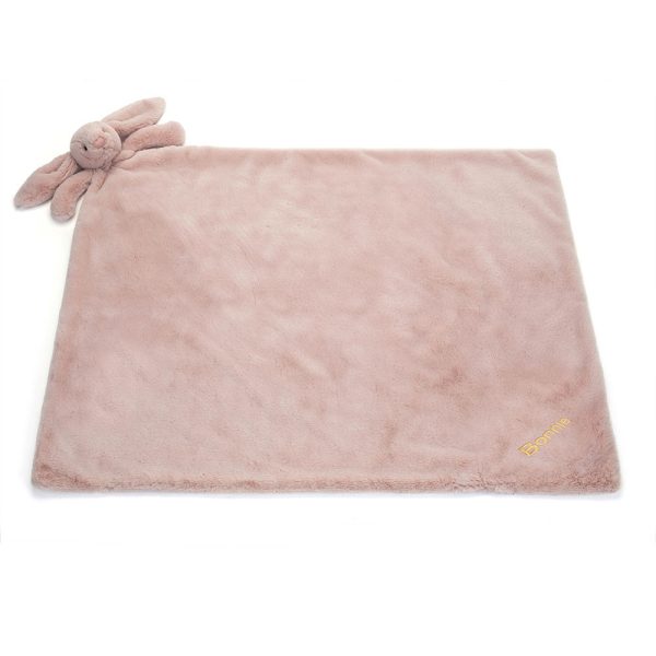 Personalized Bashful Luxe Bunny Rosa Blankie