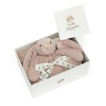 Personalized Bashful Luxe Bunny Rosa Blankie