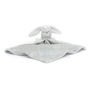 Personalized Bashful Silver Bunny Soother