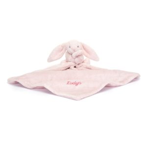Personalized Bashful Pink Bunny Soother