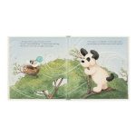 The Pick of the Sticks Book and Bashful Black & Cream Puppy Medium